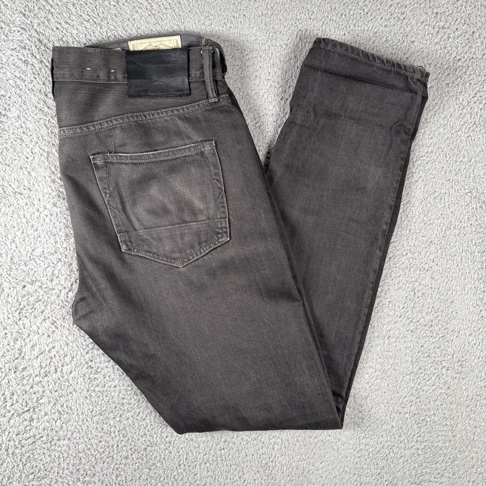 ALLSAINTS Cigarette Jeans Mens 32X30 (34x32) Black Denim Slim Fit Button Fly